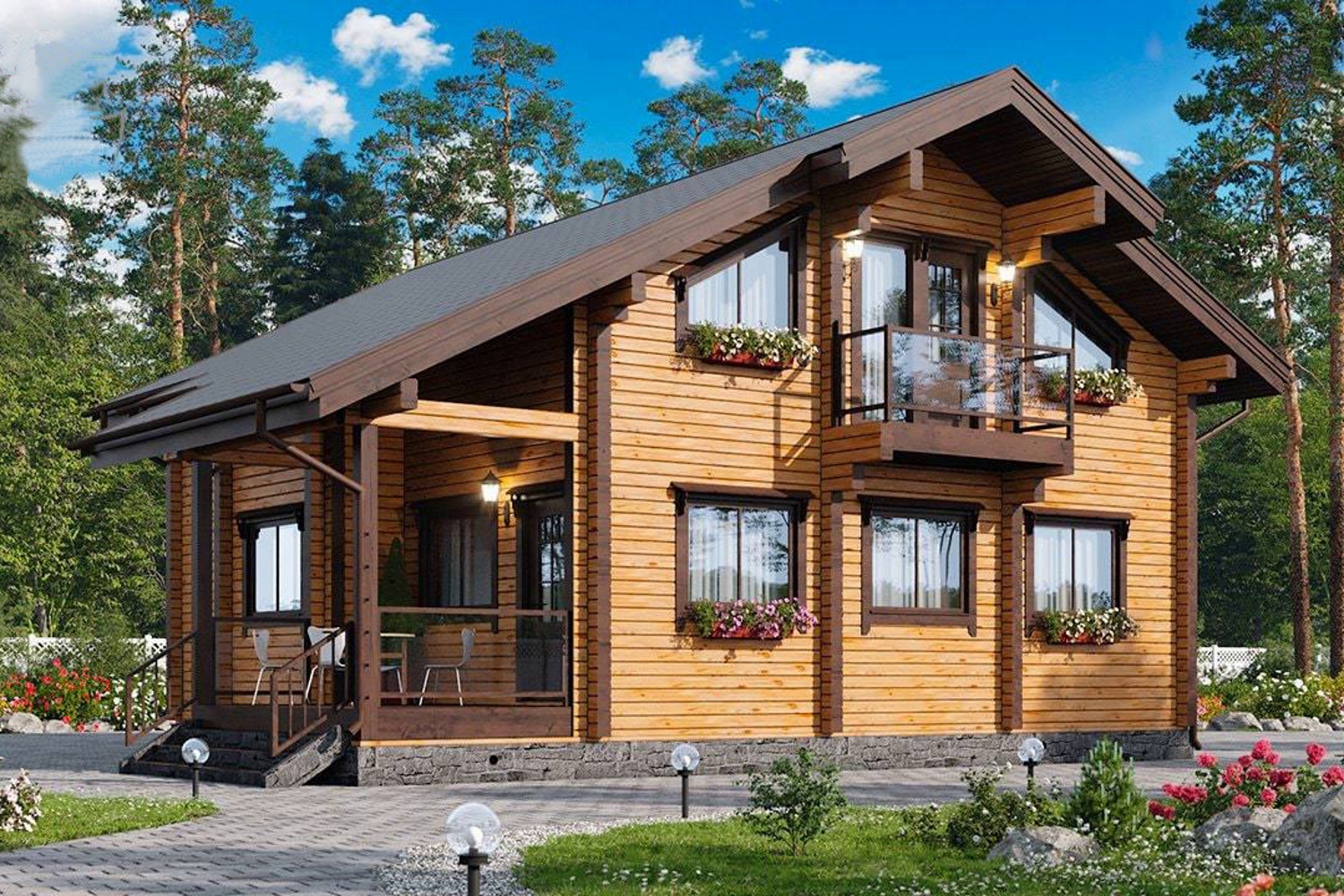 Дом из клееного бруса VZ-343 